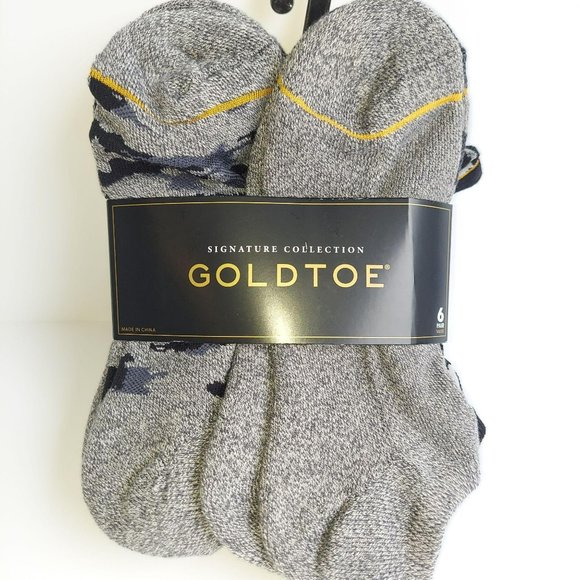 NWT Goldtoe 6 pks Men No Show Socks-038041 - Picture 1 of 4